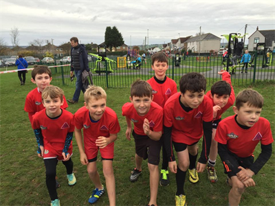 Lads Getting Ready for RVAC Junior Cross Country - November 2014