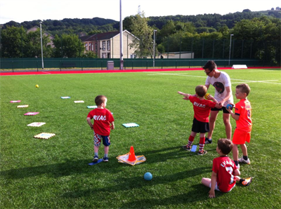 Older Athletes Helping Younger Athletes at Ystrad Centre of Excellence - June 2015
